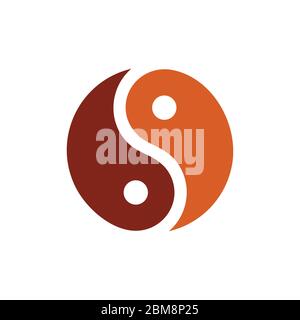 yin yang coffee bean symbol vector Stock Vector