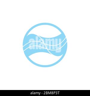circle geometric stripes waves logo Stock Vector