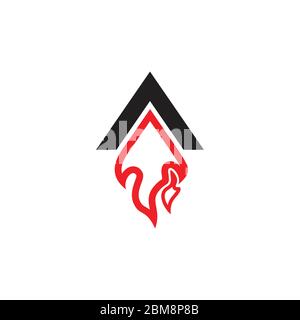 motion arrow rocket fire symbol colorful logo vector Stock Vector