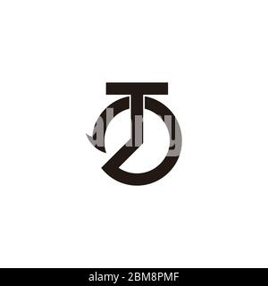 letter t circle motion arrow geometric symbol logo vector Stock Vector