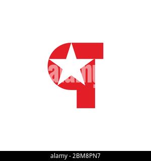 letter q star geometric simple motion logo vector Stock Vector