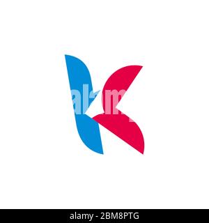 letter kl abstract arrow geometric simple design vector Stock Vector