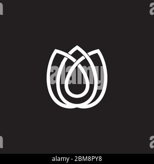 circle infinity beauty flower linear geometric logo vector Stock Vector