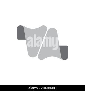 3d opposite direction arrow logo vector Stock Vector