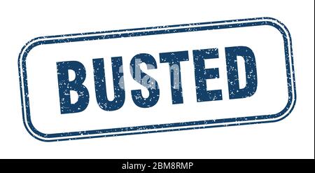 busted stamp. busted square grunge sign. label Stock Vector