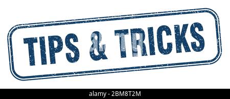tips & tricks stamp. tips & tricks square grunge sign. label Stock Vector