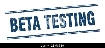 beta testing stamp. beta testing label. square grunge sign Stock Vector