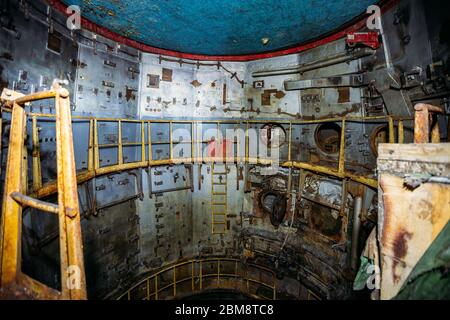 Abandoned unified missile underground command post mine type Stock Photo