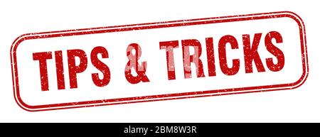 tips & tricks stamp. tips & tricks square grunge sign. label Stock Vector