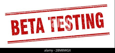 beta testing stamp. beta testing label. square grunge sign Stock Vector