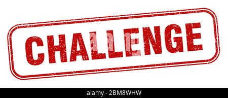 challenge stamp. challenge square grunge sign. label Stock Vector