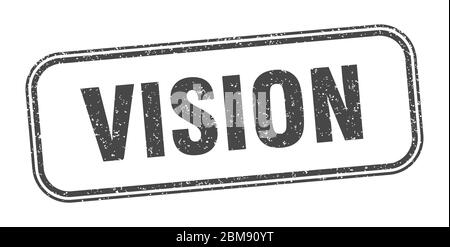 vision stamp. vision square grunge sign. label Stock Vector