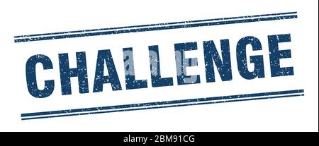 challenge stamp. challenge label. square grunge sign Stock Vector