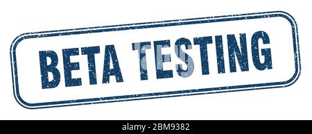 beta testing stamp. beta testing square grunge sign. label Stock Vector