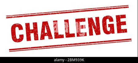 challenge stamp. challenge label. square grunge sign Stock Vector