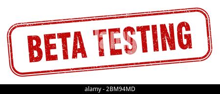 beta testing stamp. beta testing square grunge sign. label Stock Vector
