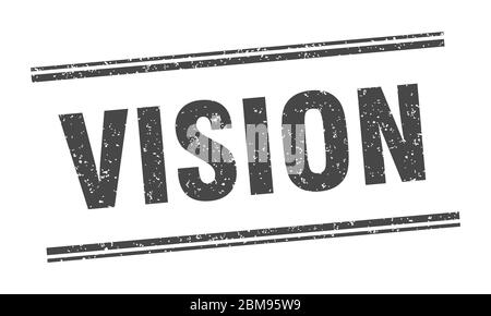 vision stamp. vision label. square grunge sign Stock Vector