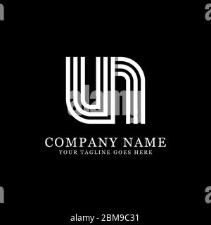 Creative monogram UN logo design vector, initial name logo inspiration Stock Vector