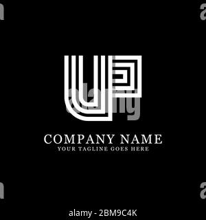 Creative monogram UP logo design vector, initial name logo inspiration Stock Vector