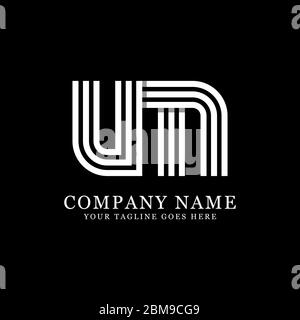 Creative monogram UM logo design vector, initial name logo inspiration Stock Vector