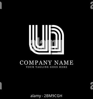 Creative monogram UD logo design vector, initial name logo inspiration Stock Vector