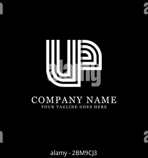 Creative monogram UP logo design vector, initial name logo inspiration Stock Vector