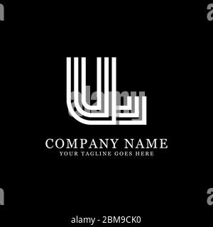 Creative monogram UL logo design vector, initial name logo inspiration Stock Vector
