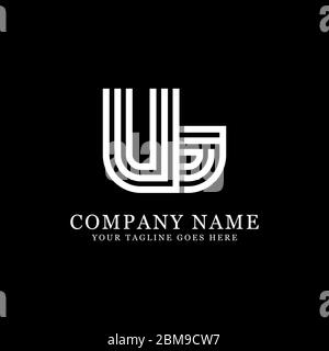 Creative monogram UB logo design vector, initial name logo inspiration Stock Vector