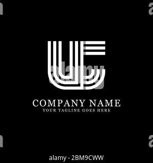 Creative monogram UC logo design vector, initial name logo inspiration Stock Vector