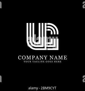 Creative monogram UC logo design vector, initial name logo inspiration Stock Vector