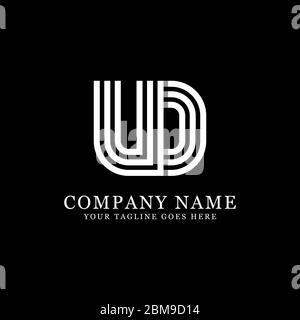 Creative monogram UD logo design vector, initial name logo inspiration Stock Vector