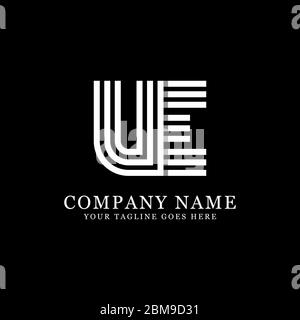Creative monogram UE logo design vector, initial name logo inspiration Stock Vector
