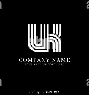 Creative monogram UK logo design vector, initial name logo inspiration Stock Vector