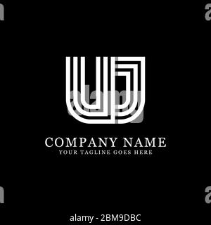 Creative monogram UJ logo design vector, initial name logo inspiration Stock Vector