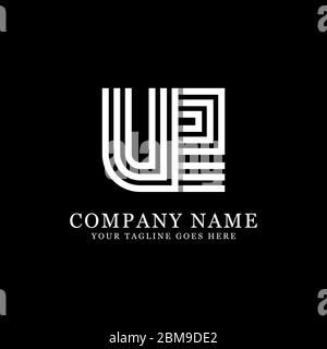 Creative monogram UZ logo design vector, initial name logo inspiration Stock Vector