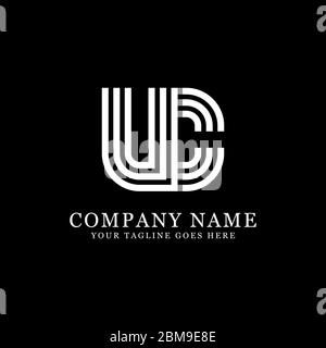 Creative monogram UC logo design vector, initial name logo inspiration Stock Vector