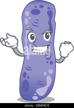 A dazzling legionella mascot design concept with happy face Stock Vector