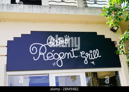 Bordeaux , Aquitaine / France - 05 05 2020 : Bistro regent sign logo brand french bordeaux chain restaurant building Stock Photo