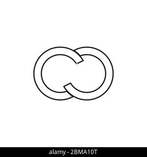 C C letter lines logo design vector Stock Vector