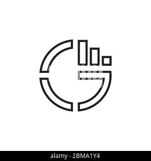 G letter logo. graph growth design concept. Stock Vector