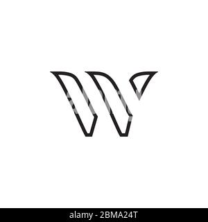 W letter luxury logo design concept Stock Vector