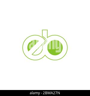 E B lowercase letter lines logo design vector Stock Vector
