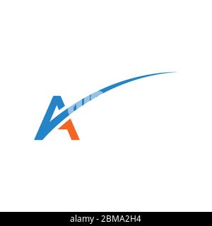 Letter K Logo Icon Design with Swoosh and Creative Cut Curved Shape ...