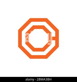 C hexagon letter logo design concept Stock Vector