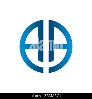 A A blue circle letter logo design vector Stock Vector