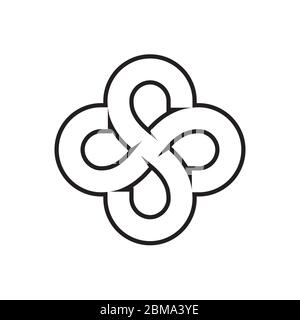 S S flower lines logo design concept Stock Vector