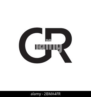 G R initial logo design vector Stock Vector