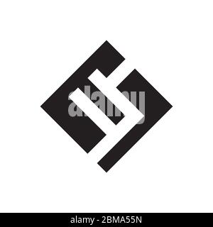 M J diamond letter logo design concept Stock Vector