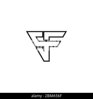 S F initial letter lines logo design vector Stock Vector