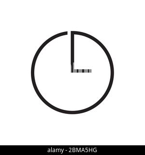 L clock letter circle logo design concept Stock Vector